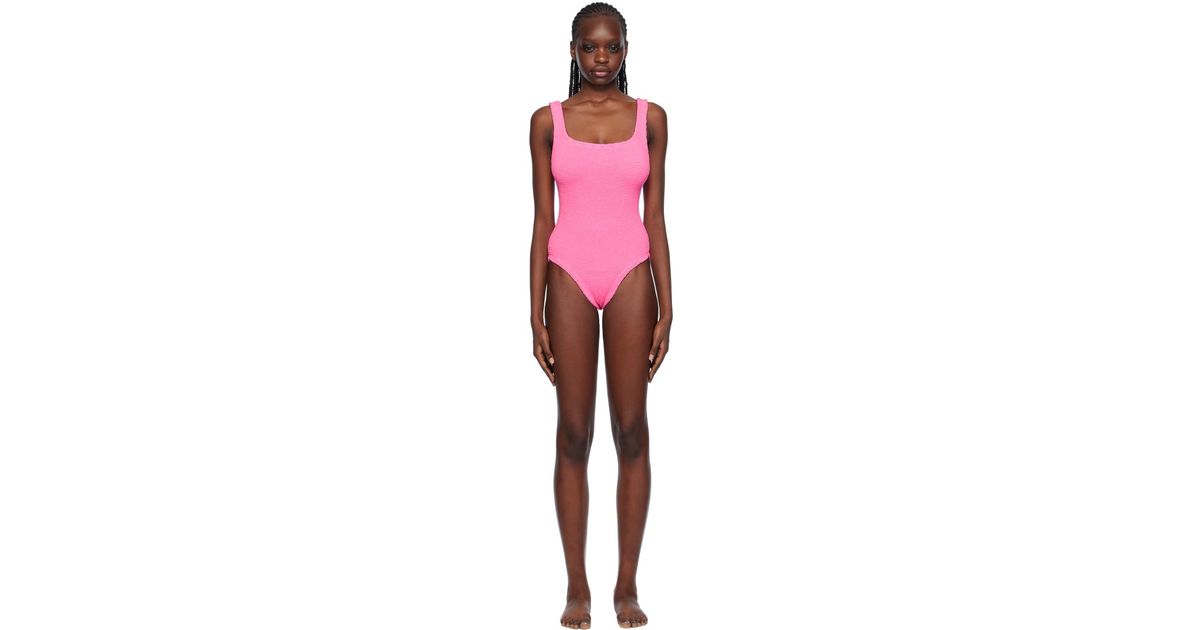 Hunza g shop pink one piece