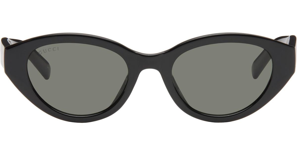 Gucci Lines Sunglasses in Black | Lyst