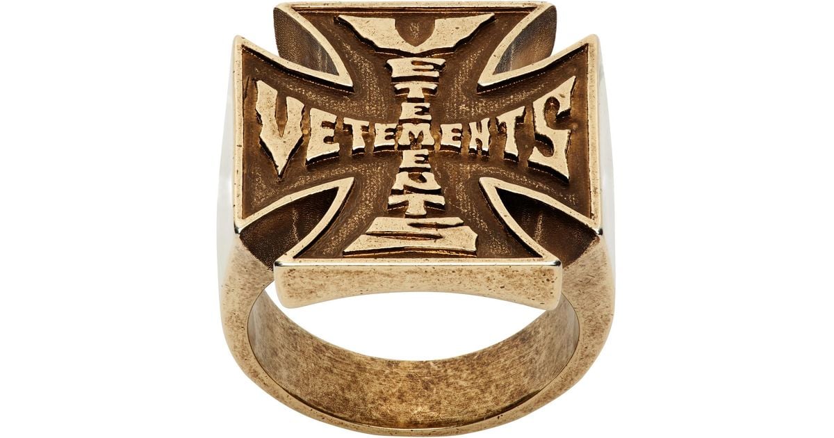 VETEMENTS Iconic Logo Ring 真鍮 シグネットリング VETEMENTS Signet