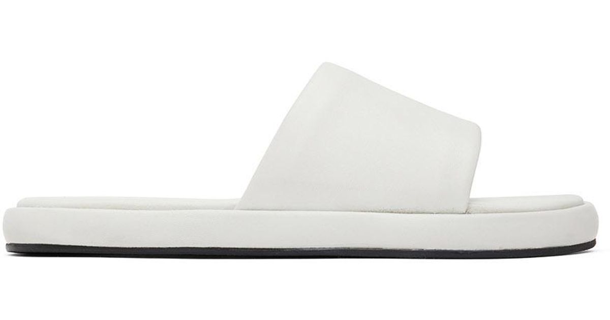 Filippa K Leather Off-white Marin Flat Sandals | Lyst Australia