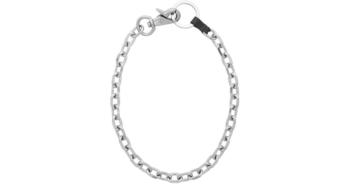 Our Legacy Leather Silver Ladon Necklace in Metallic for Men - Lyst