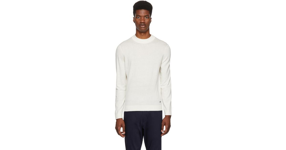 hugo boss mock neck sweater