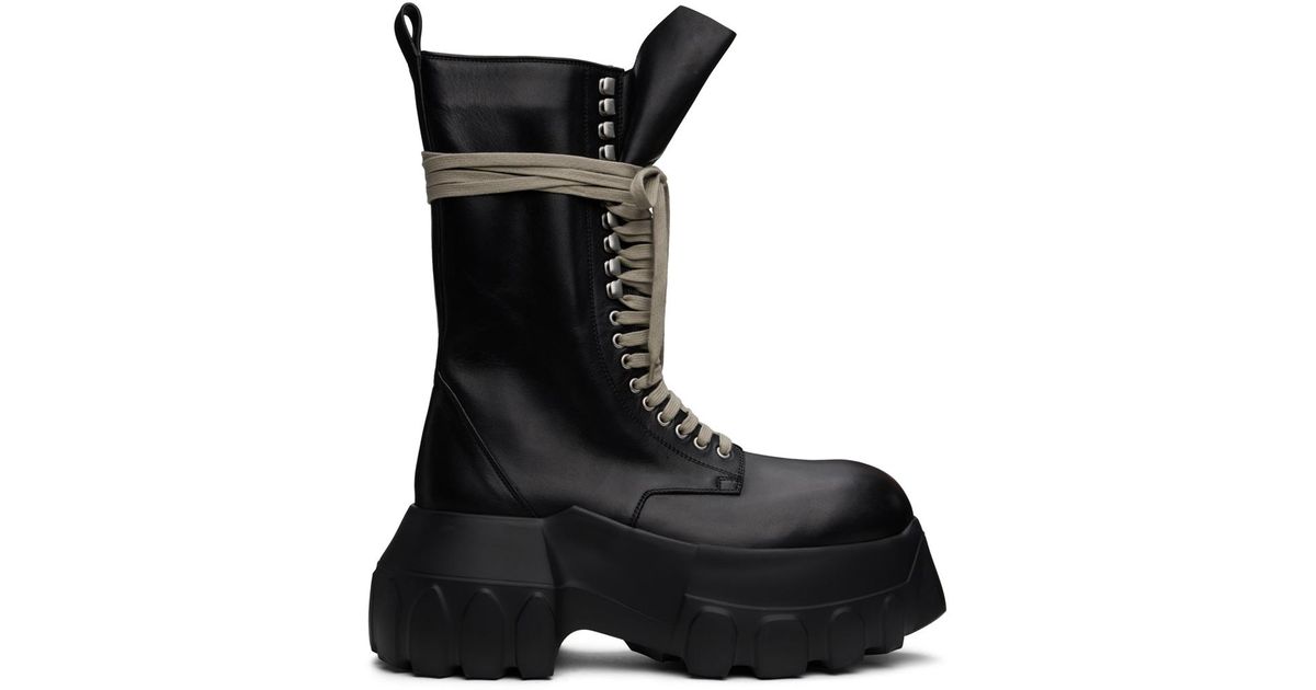 【Rick Owens】ブラック Porterville Army Tractor ブーツ 24458748_54480306_600.jpg