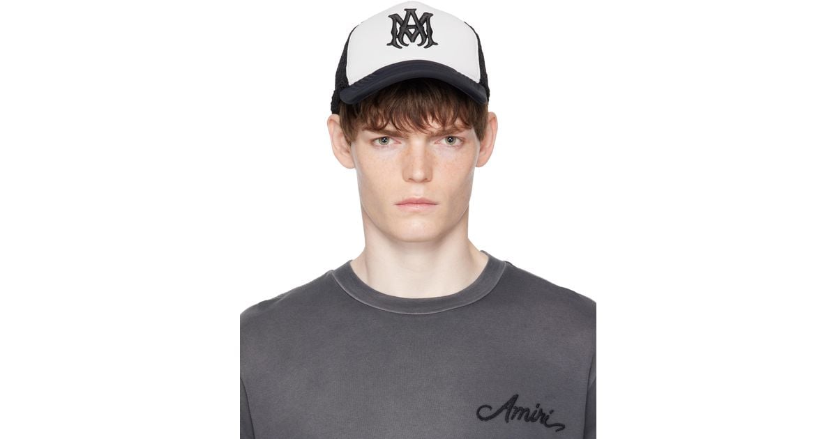 Amiri Ma Two Tone Trucker Hat in White for Men | Lyst Canada