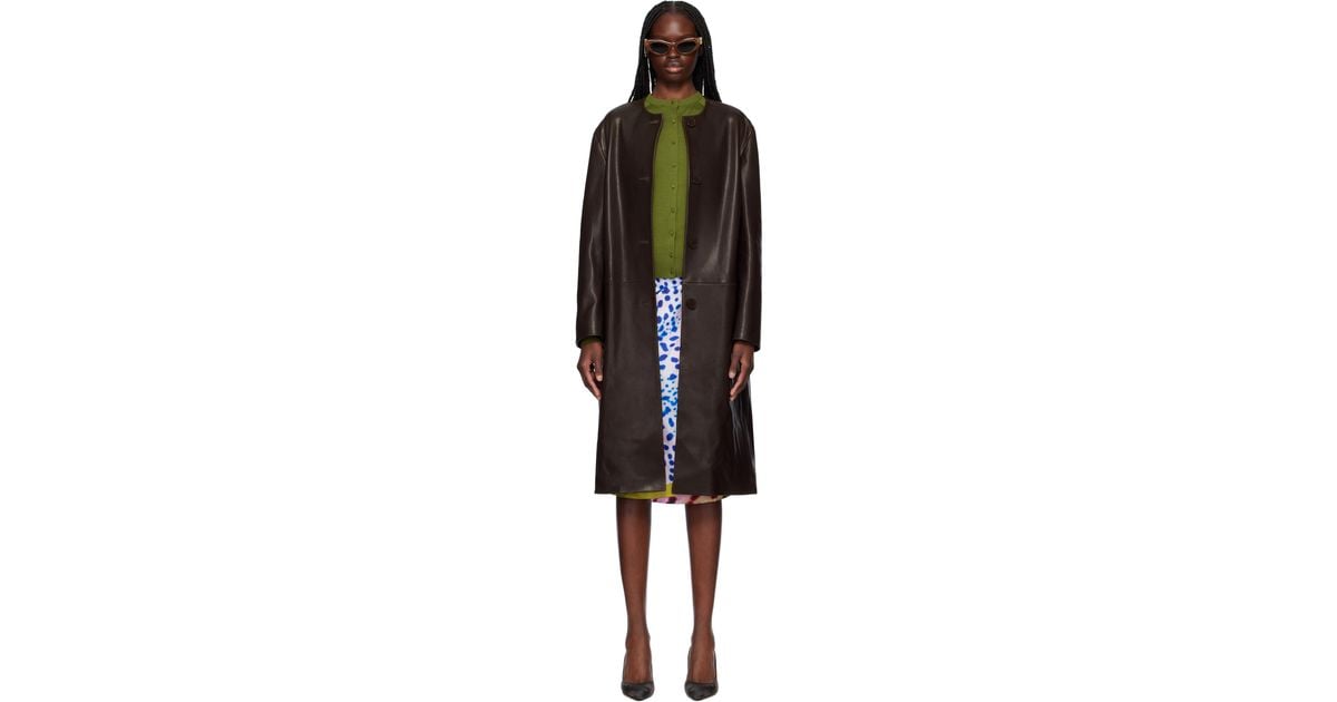 Nour Hammour ブラウン Audrey レザージャケット ブラック | Lyst