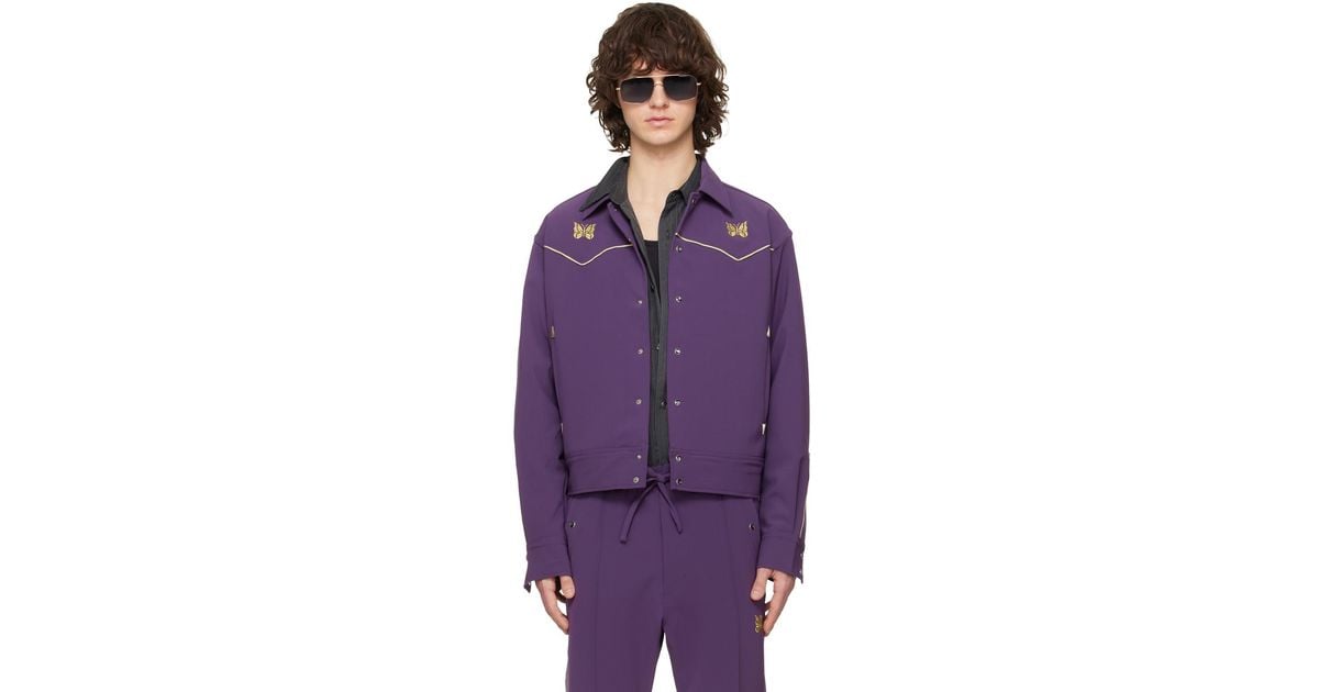 Needles Piping Cowboy Jacket in Purple for Men | Lyst