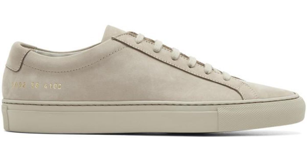 Common Projects Leather Taupe Nubuck 