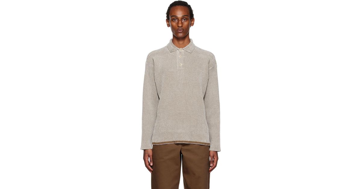 Jacquemus Synthetic 'le Polo Duci' Polo in Beige (Natural) for Men | Lyst