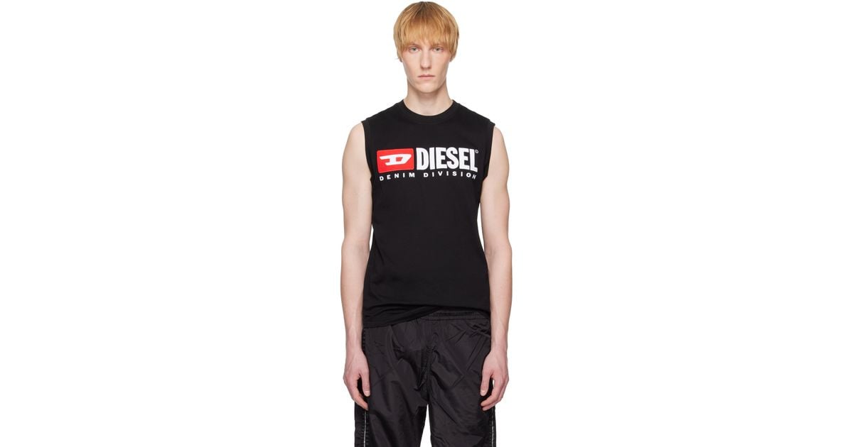 DIESEL T-Isco-Div Tank Top in Black for Men | Lyst