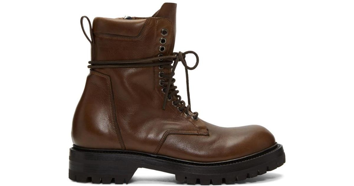 rick owens low army boots