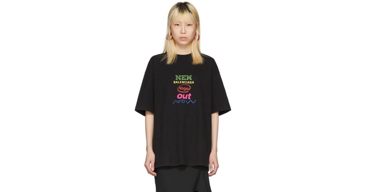 buy > balenciaga new logo out tee, Up to 78% OFF