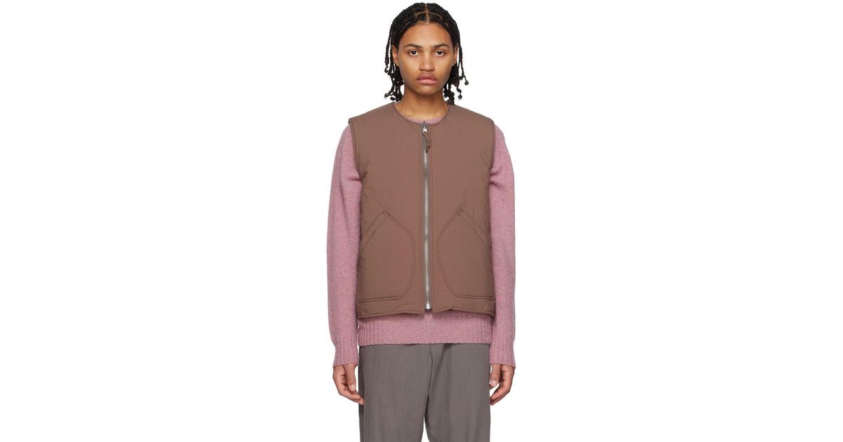 YMC Wyatt Reversible Vest in Brown for Men Lyst