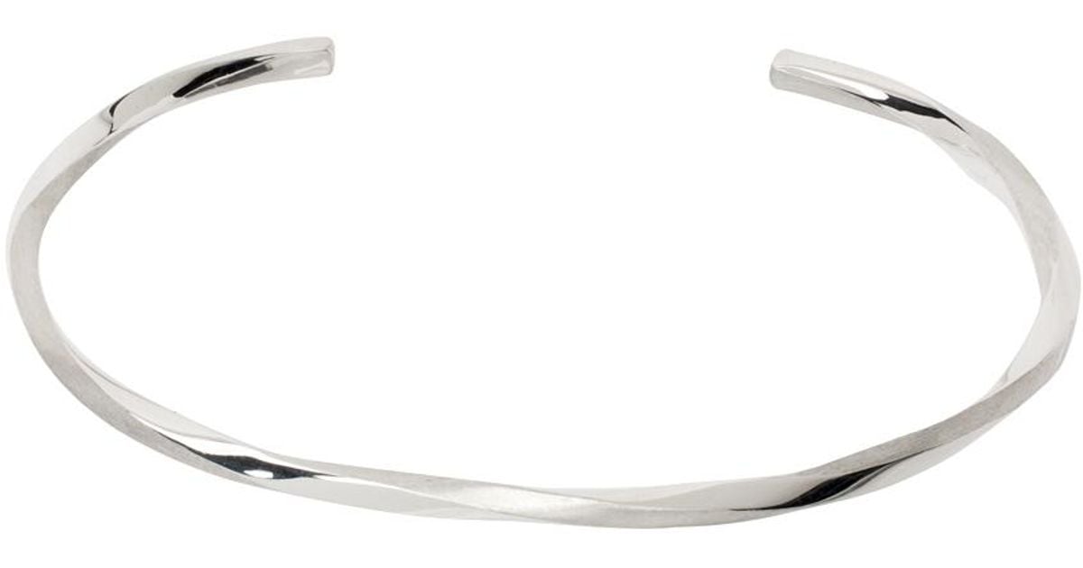 Paul Smith Silver Twisted Bracelet in Black for Men Lyst Australia
