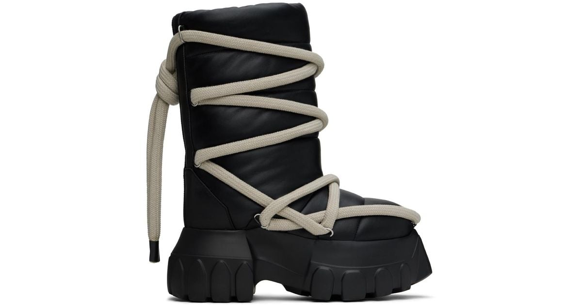 Rick Owens Porterville Lunar Mega Tractor Boots in Black | Lyst Rick Owens Porterville Lunar Mega Tractor Boots in Black | Lyst