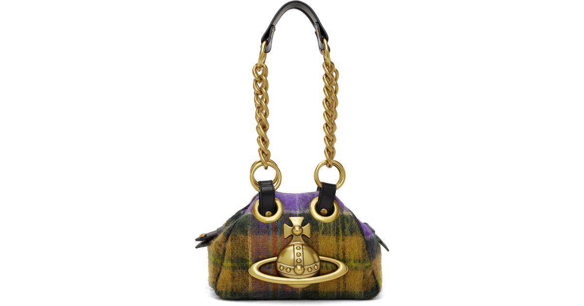 Vivienne Westwood Khaki & Archive Chain Bag in Metallic