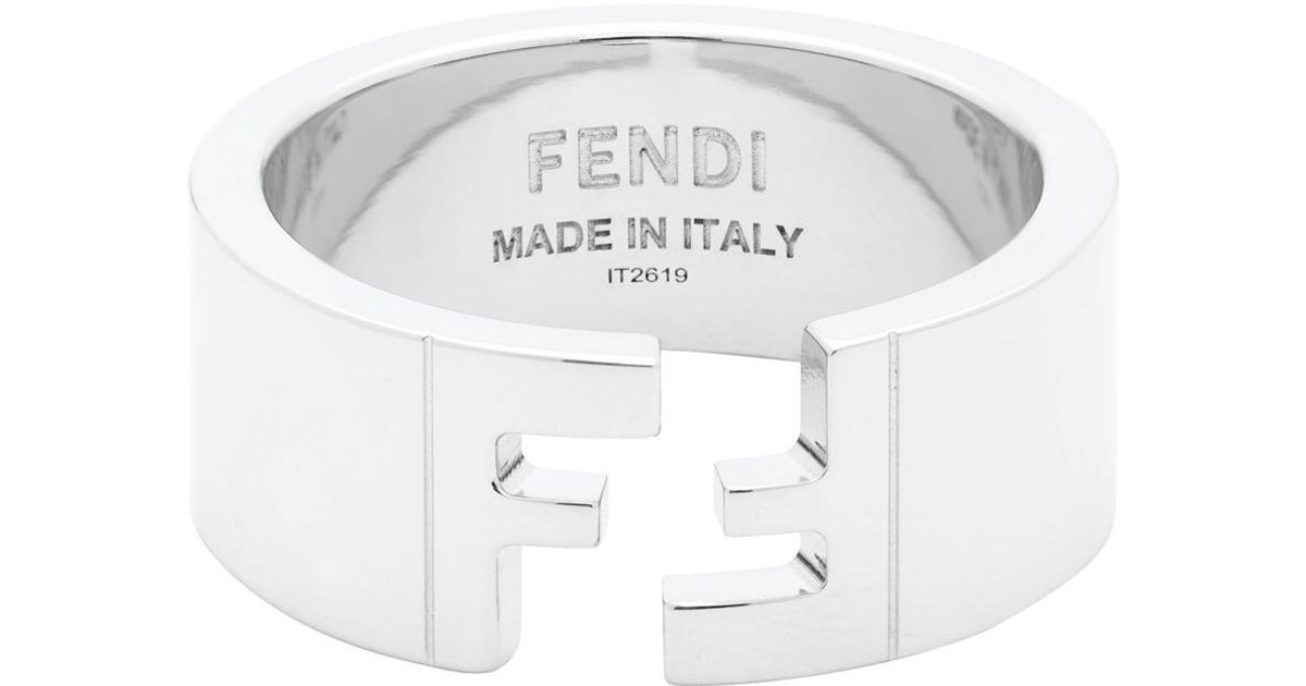Fendi Silver 'forever ' Ring in Metallic for Men | Lyst