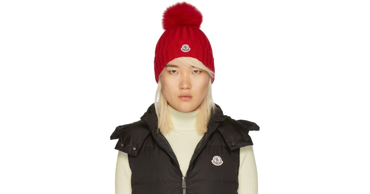 bonnet pompon moncler