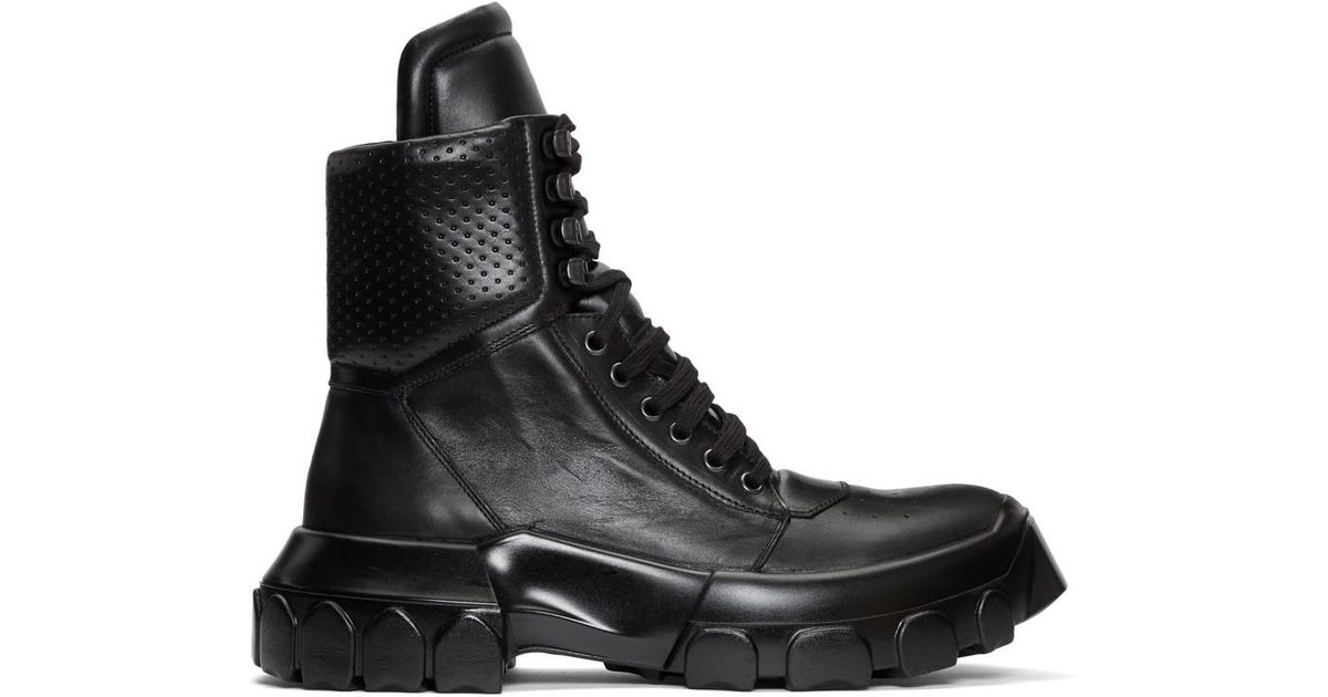 rick owens tractor dunk boots