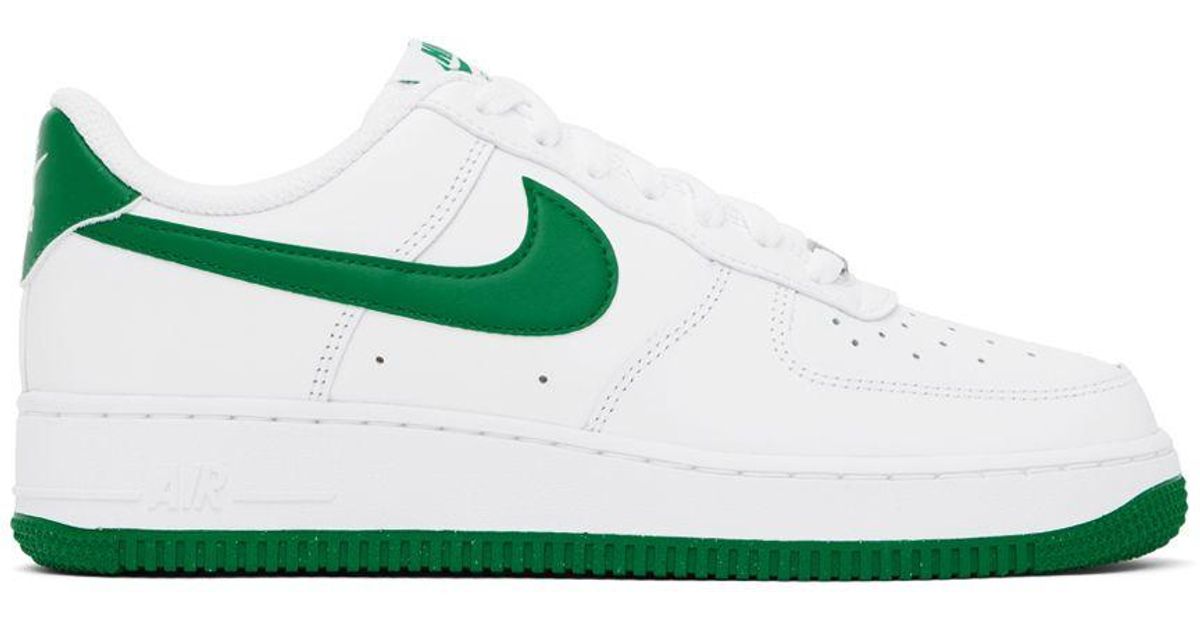 Nike White & Green Air Force 1 '07 Sneakers in Black for Men | Lyst