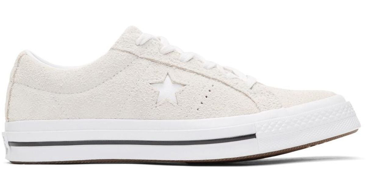 converse one star suede white