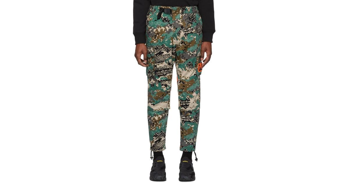 DIESEL Cotton P-luza-camou Camo Cargo 