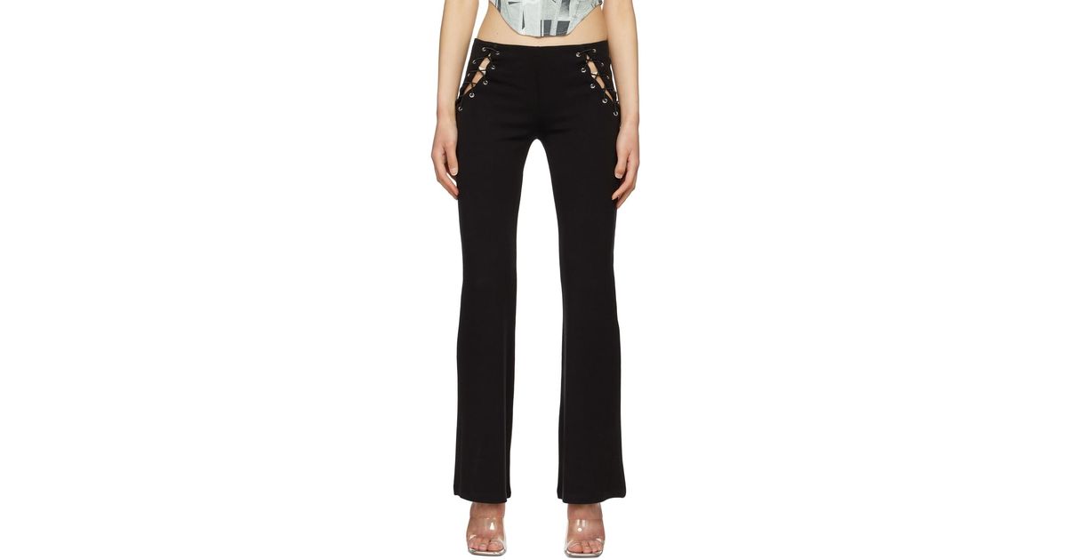 Miaou Synthetic Ryder Trousers in Black 