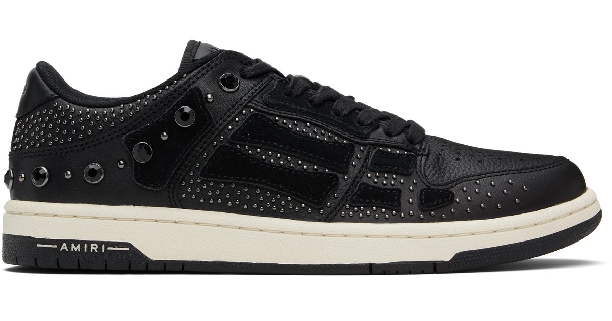 Amiri Crystal Studded Skel Top Low Sneakers in Black for Men 