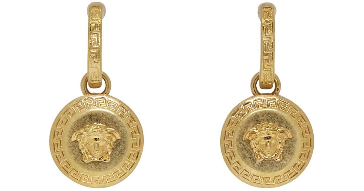 versace coin earrings