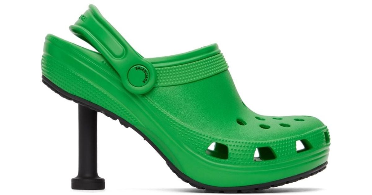 Balenciaga Rubber Crocs Edition Madame Heels in Green Lyst