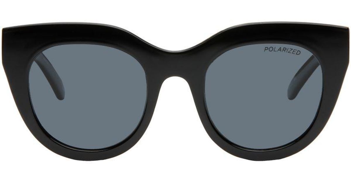 Le Specs Black Air Heart Sunglasses | Lyst