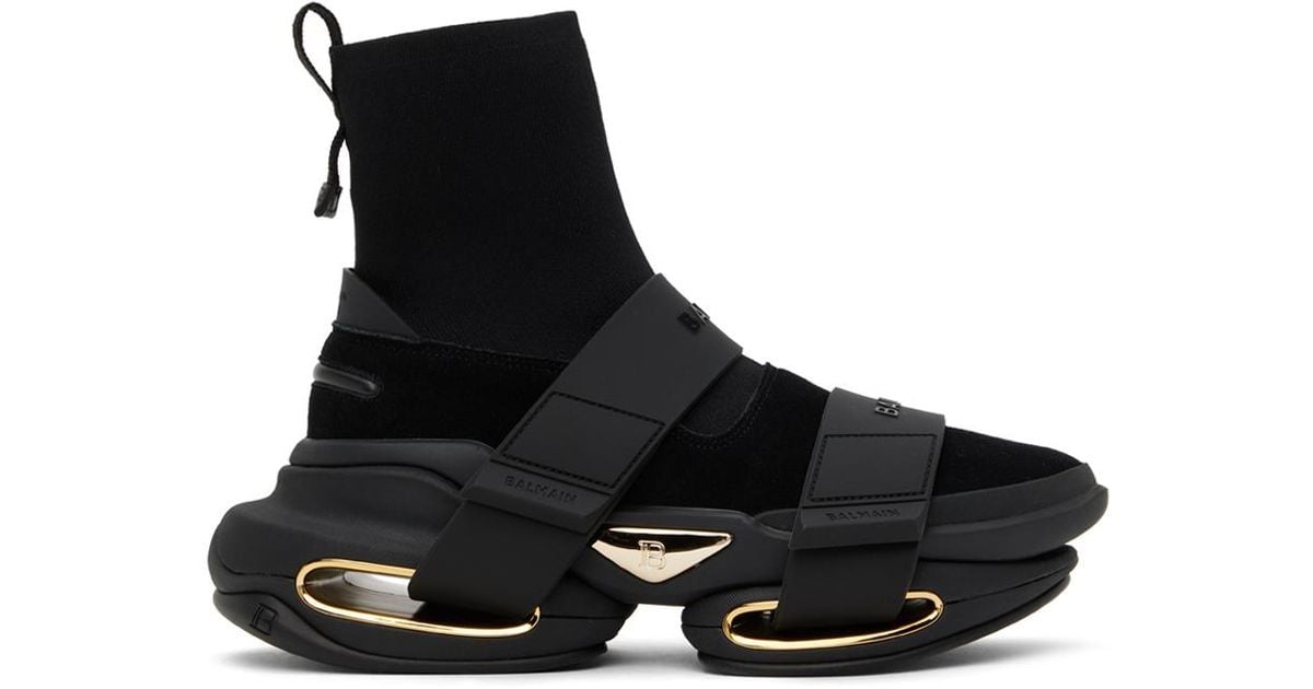 メンズ Balmain B-bold スニーカー ブラック | Lyst