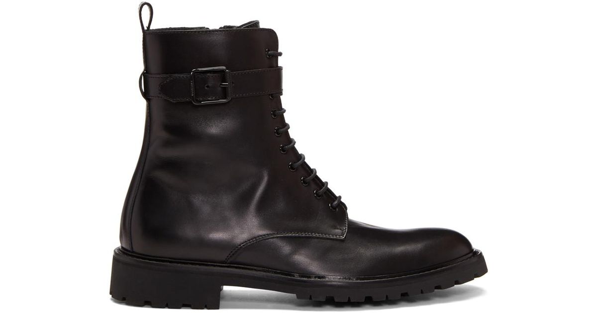Belstaff Leather Black Paddington Boots for Men | Lyst
