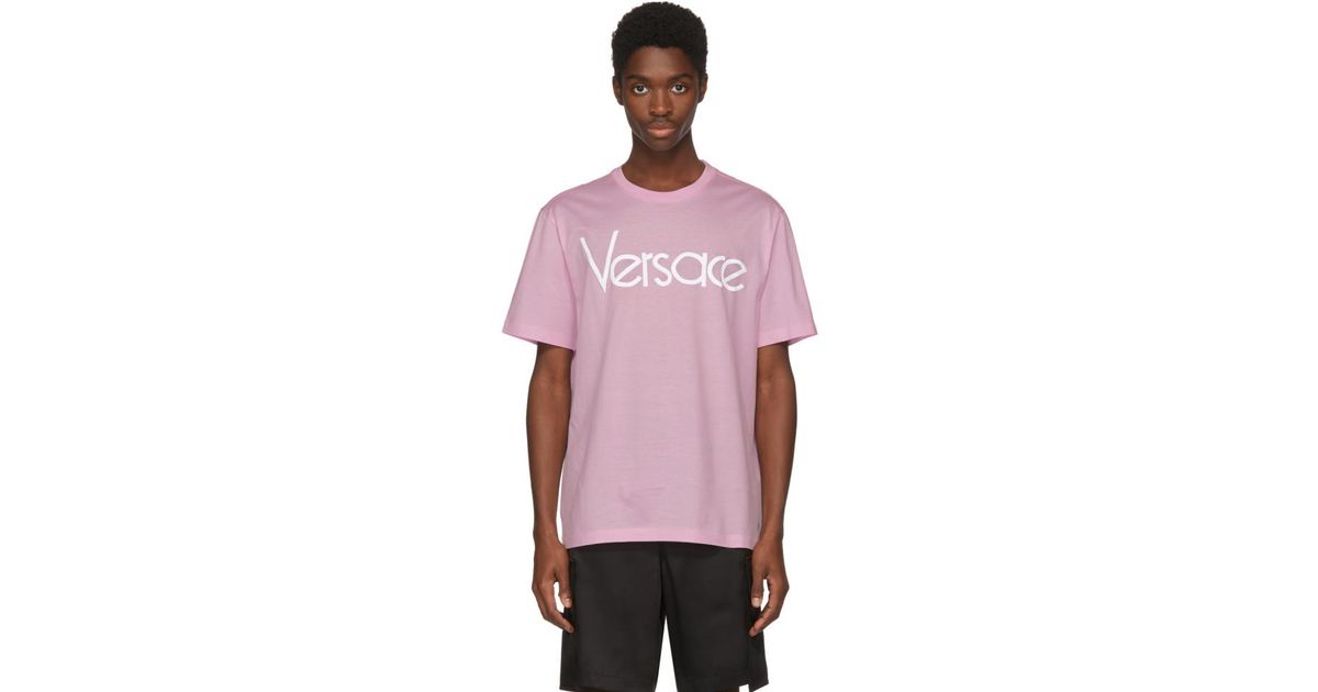 Versace Pink Vintage Logo T shirt for Men Lyst