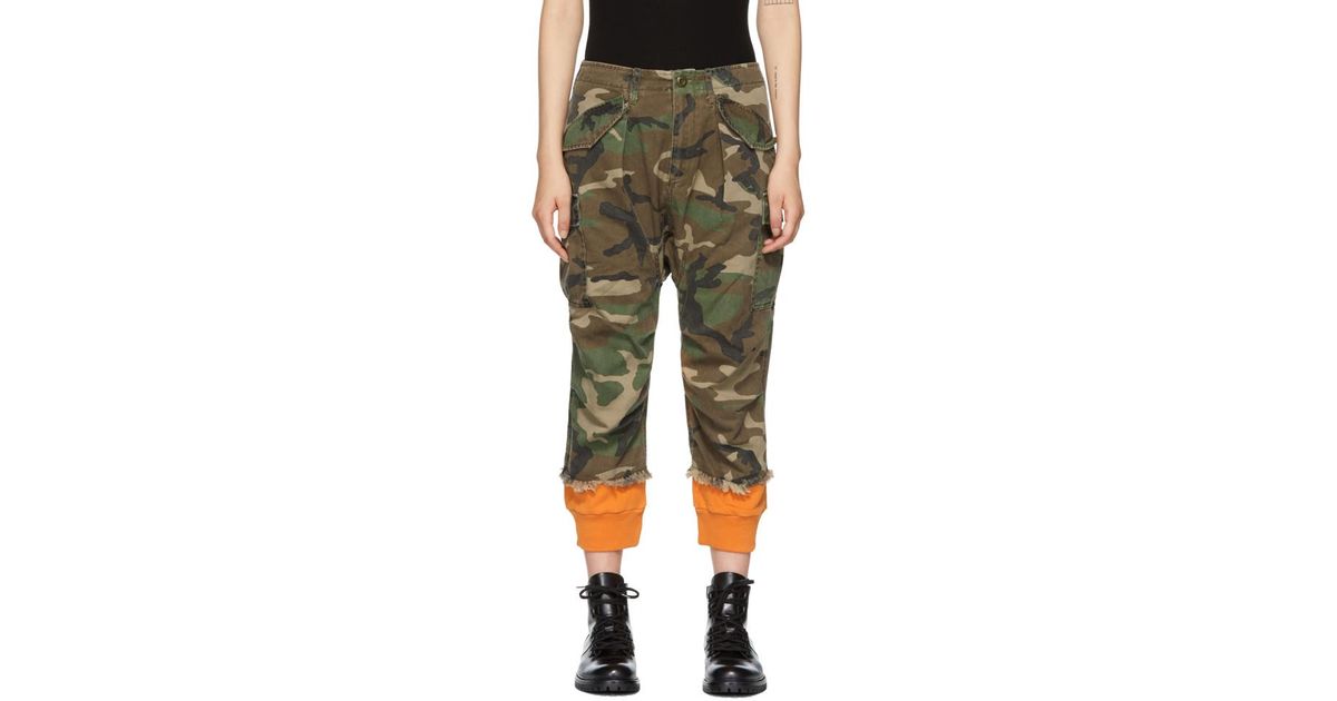 orange and green camo pants
