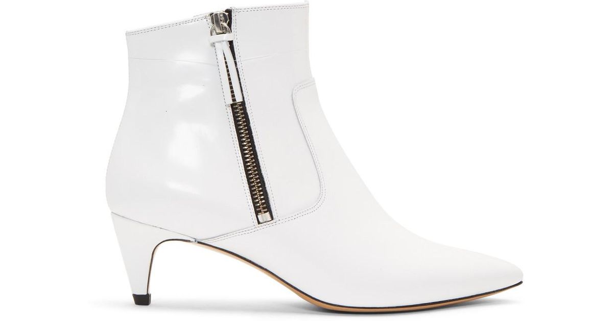 boots blanches isabel marant