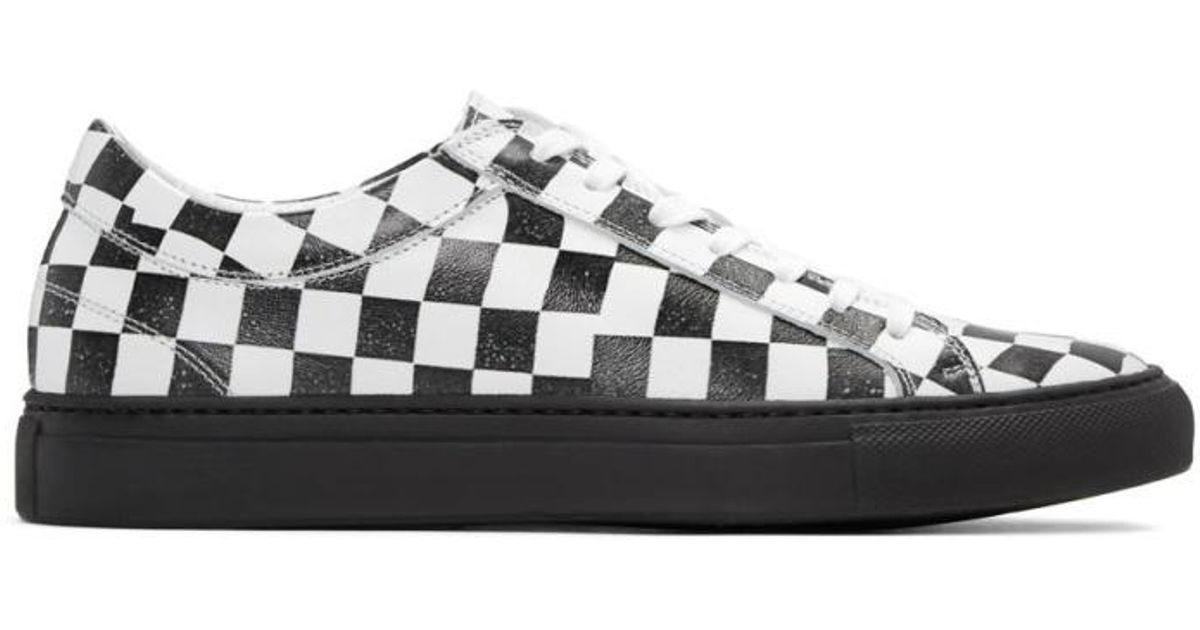 black and white checkered sneakers
