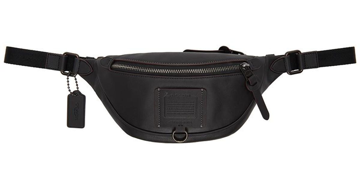COACH Leather Black Rivington Belt Bag for Men Lyst