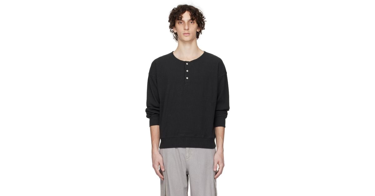 【関税込み】OUR LEGACY ブラック Ballon ヘンリーネック メンズ Our Legacy ブラック Ballon ヘンリーネック ブラック | Lyst
