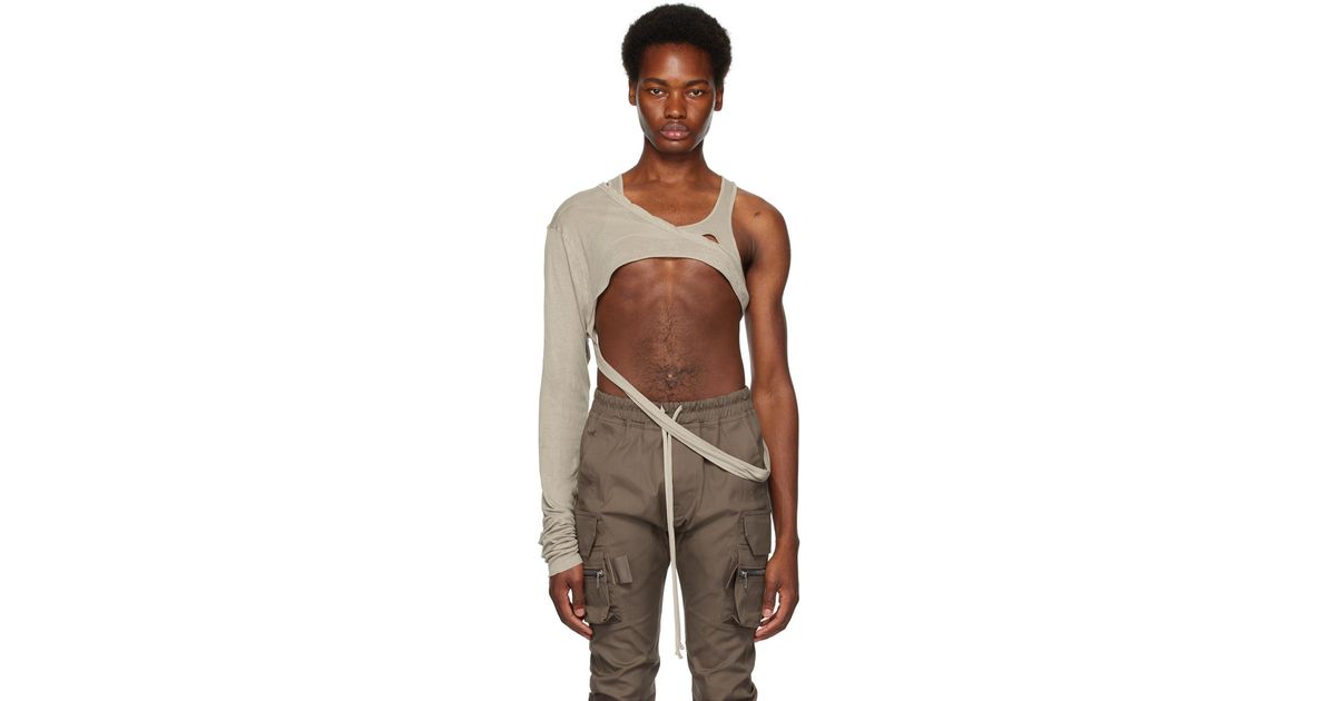 Rick Owens Gray Banana Skeletank Tank Top for Men | Lyst Canada