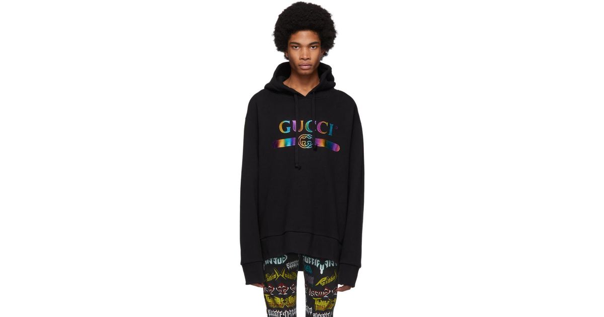 gucci rainbow logo hoodie