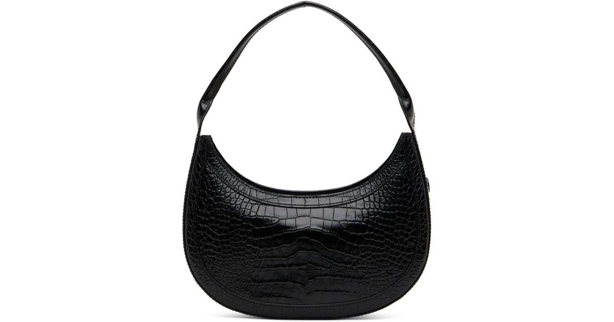 RECTO. Small Croceffect Shoulder Bag in Black Lyst
