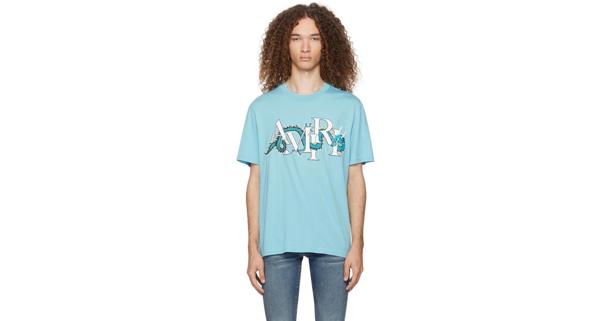 AMIRI CNYドラゴン Tシャツ エアブルー 存在感抜群 AMIRI CNYドラゴン Tシャツ エアブルー 存在感抜群 (AMIRI/T