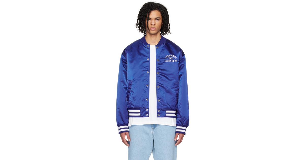 Carhartt Blue 'class Of 89' Bomber Jacket for Men | Lyst Carhartt Blue 'class Of 89' Bomber Jacket for Men | Lyst