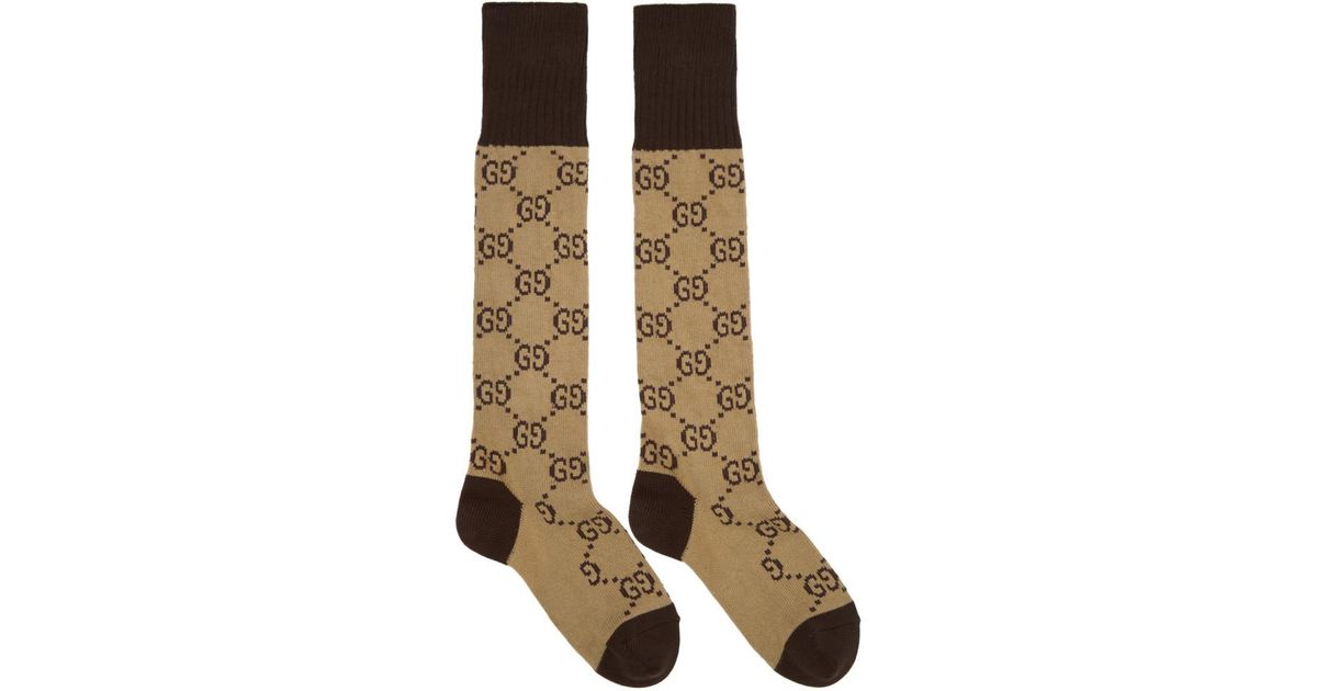 gucci socks beige