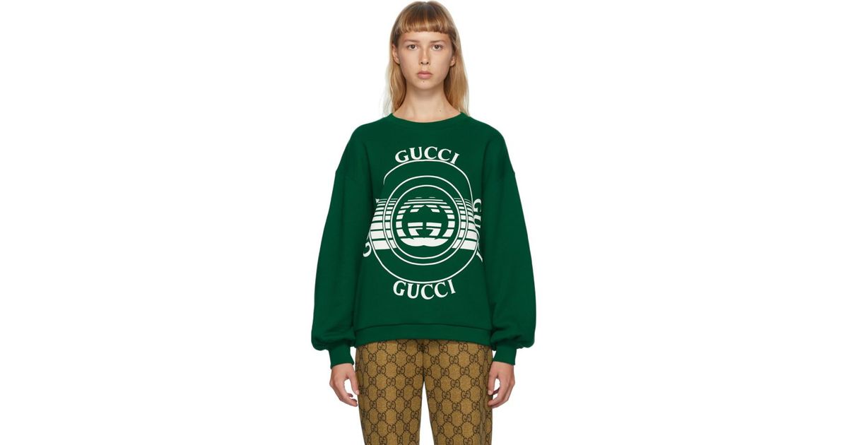 Gucci Green Interlocking G Sweatshirt - Lyst