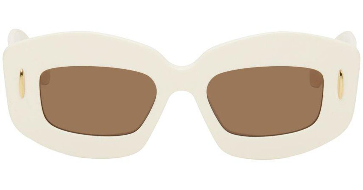 Loewe Offwhite Screen Sunglasses in Black for Men Lyst