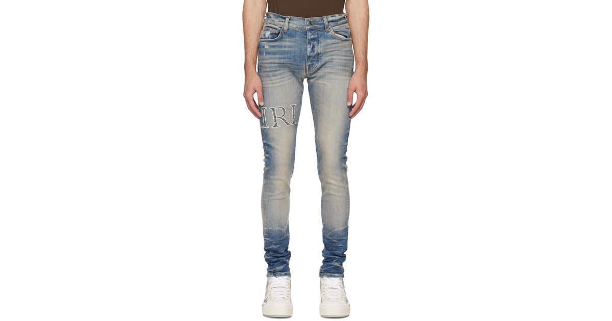 Amiri Bandana Jeans in Blue for Men Lyst Canada