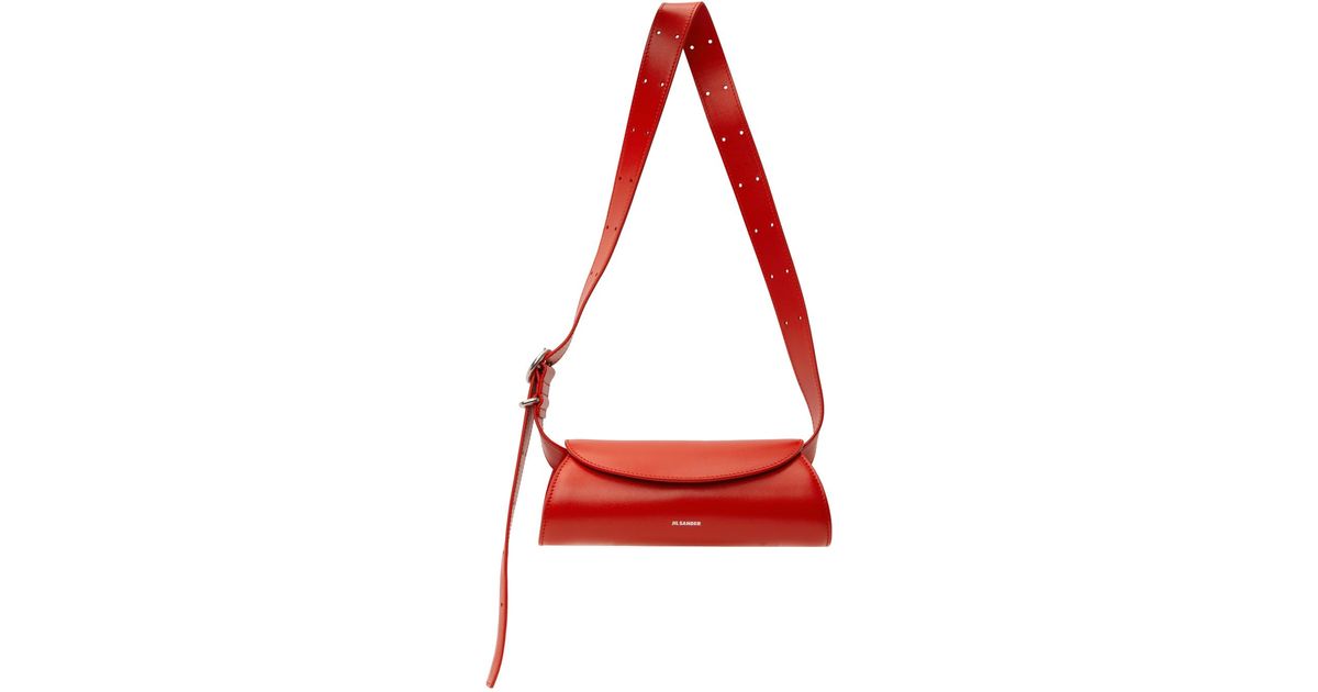 Jil Sander Cannolo Mini Bag in Red | Lyst