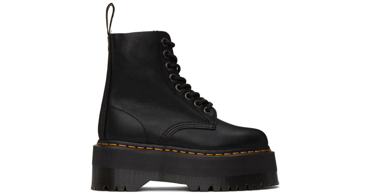 black pascal platform boots