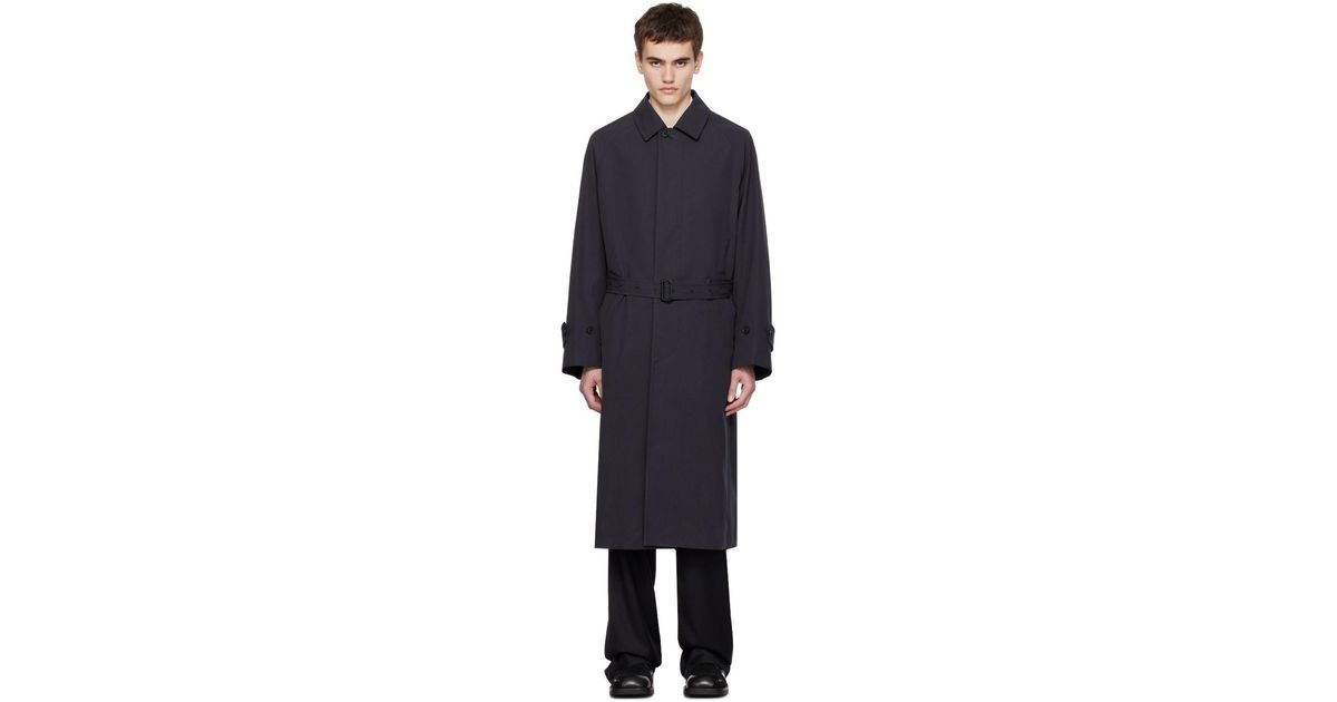 AURALEE Gray Finx Trench Coat in Black for Men | Lyst